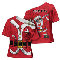 Personalized Santa Costume Cross Shoulder Shirt Funny Christmas - Wonder Print Shop