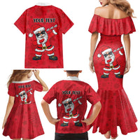 Personalized Santa Costume Family Matching Mermaid Dress and Hawaiian Shirt Funny Christmas - Wonder Print Shop