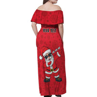 Personalized Santa Costume Family Matching Off Shoulder Maxi Dress and Hawaiian Shirt Funny Christmas - Wonder Print Shop