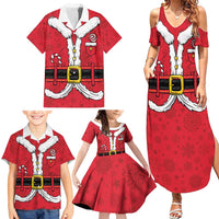 Personalized Santa Costume Family Matching Summer Maxi Dress and Hawaiian Shirt Funny Christmas - Wonder Print Shop