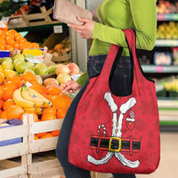 Santa Costume Grocery Bag Funny Christmas - Wonder Print Shop