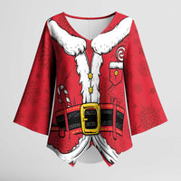 Personalized Santa Costume Kimono Sleeve Blouse Funny Christmas - Wonder Print Shop