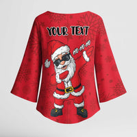 Personalized Santa Costume Kimono Sleeve Blouse Funny Christmas - Wonder Print Shop