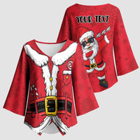 Personalized Santa Costume Kimono Sleeve Blouse Funny Christmas - Wonder Print Shop