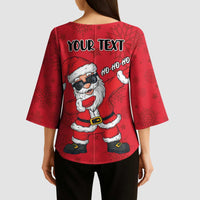 Personalized Santa Costume Kimono Sleeve Blouse Funny Christmas - Wonder Print Shop