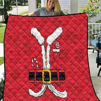 Santa Costume Quilt Funny Christmas - Wonder Print Shop