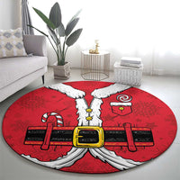 Santa Costume Round Carpet Funny Christmas - Wonder Print Shop