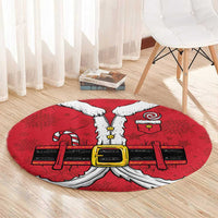 Santa Costume Round Carpet Funny Christmas - Wonder Print Shop