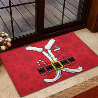 Santa Costume Rubber Doormat Funny Christmas - Wonder Print Shop