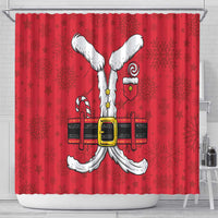 Santa Costume Shower Curtain Funny Christmas - Wonder Print Shop
