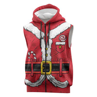 Personalized Santa Costume Sleeveless Zip Hoodie Funny Christmas - Wonder Print Shop