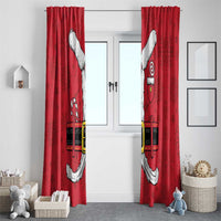 Santa Costume Window Curtain Funny Christmas - Wonder Print Shop
