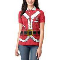 Personalized Santa Costume Women Polo Shirt Funny Christmas - Wonder Print Shop