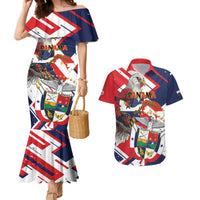 Panama Fiestas Patrias Couples Matching Mermaid Dress and Hawaiian Shirt Pro Mundi Beneficio - Wonder Print Shop