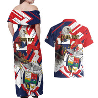 Panama Fiestas Patrias Couples Matching Off Shoulder Maxi Dress and Hawaiian Shirt Pro Mundi Beneficio - Wonder Print Shop
