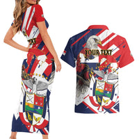 Panama Fiestas Patrias Couples Matching Short Sleeve Bodycon Dress and Hawaiian Shirt Pro Mundi Beneficio - Wonder Print Shop