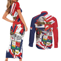Panama Fiestas Patrias Couples Matching Short Sleeve Bodycon Dress and Long Sleeve Button Shirt Pro Mundi Beneficio - Wonder Print Shop