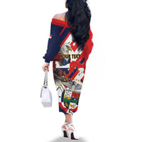 Panama Fiestas Patrias Family Matching Off The Shoulder Long Sleeve Dress and Hawaiian Shirt Pro Mundi Beneficio - Wonder Print Shop