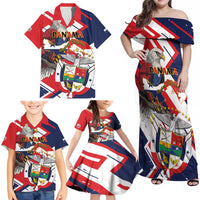 Panama Fiestas Patrias Family Matching Off Shoulder Maxi Dress and Hawaiian Shirt Pro Mundi Beneficio - Wonder Print Shop
