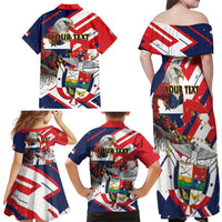 Panama Fiestas Patrias Family Matching Off Shoulder Maxi Dress and Hawaiian Shirt Pro Mundi Beneficio - Wonder Print Shop