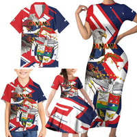 Panama Fiestas Patrias Family Matching Short Sleeve Bodycon Dress and Hawaiian Shirt Pro Mundi Beneficio - Wonder Print Shop