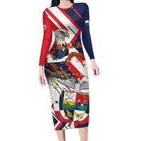 Panama Fiestas Patrias Long Sleeve Bodycon Dress Pro Mundi Beneficio - Wonder Print Shop