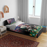 USA Christmas Bedding Set Santa Claus With Eagle - Wonder Print Shop