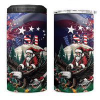 USA Christmas 4 in 1 Can Cooler Tumbler Santa Claus With Eagle - Wonder Print Shop