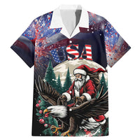Personalized USA Christmas Family Matching Mermaid Dress and Hawaiian Shirt Santa Claus With Eagle - Wonder Print Shop