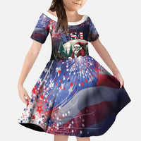 Personalized USA Christmas Family Matching Summer Maxi Dress and Hawaiian Shirt Santa Claus With Eagle - Wonder Print Shop