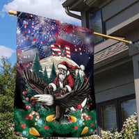 USA Christmas Garden Flag Santa Claus With Eagle - Wonder Print Shop