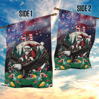 USA Christmas Garden Flag Santa Claus With Eagle - Wonder Print Shop