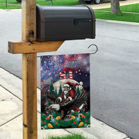 USA Christmas Garden Flag Santa Claus With Eagle - Wonder Print Shop