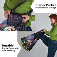 USA Christmas Grocery Bag Santa Claus With Eagle