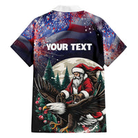 Personalized USA Christmas Hawaiian Shirt Santa Claus With Eagle - Wonder Print Shop