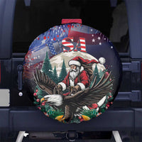 USA Christmas Spare Tire Cover Santa Claus With Eagle - Wonder Print Shop