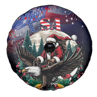 USA Christmas Spare Tire Cover Santa Claus With Eagle - Wonder Print Shop