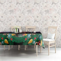 USA Christmas Tablecloth Santa Claus With Eagle - Wonder Print Shop