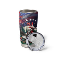 USA Christmas Tumbler Cup Santa Claus With Eagle - Wonder Print Shop
