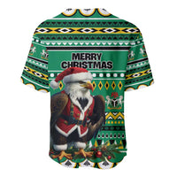 Nigeria Christmas Baseball Jersey Eagle Santa African Pattern - Wonder Print Shop