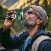 Nigeria Christmas 4 in 1 Can Cooler Tumbler Eagle Santa African Pattern - Wonder Print Shop