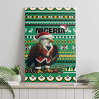 Nigeria Christmas Canvas Wall Art Eagle Santa African Pattern - Wonder Print Shop