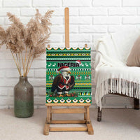 Nigeria Christmas Canvas Wall Art Eagle Santa African Pattern - Wonder Print Shop
