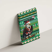 Nigeria Christmas Canvas Wall Art Eagle Santa African Pattern - Wonder Print Shop