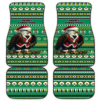 Nigeria Christmas Car Mats Eagle Santa African Pattern - Wonder Print Shop