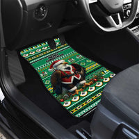 Nigeria Christmas Car Mats Eagle Santa African Pattern - Wonder Print Shop