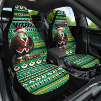Nigeria Christmas Car Seat Cover Eagle Santa African Pattern - Wonder Print Shop