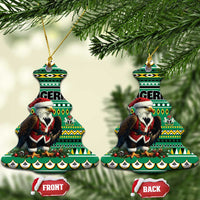 Nigeria Christmas Ceramic Ornament Eagle Santa African Pattern - Wonder Print Shop