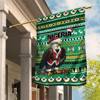 Nigeria Christmas Garden Flag Eagle Santa African Pattern - Wonder Print Shop