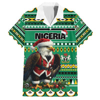 Nigeria Christmas Hawaiian Shirt Eagle Santa African Pattern - Wonder Print Shop